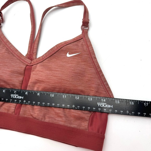 NIKE Women's Large‎ Rust Pink Indy Sports Bra Racerback Medium Support Padded - Picture 6 of 7